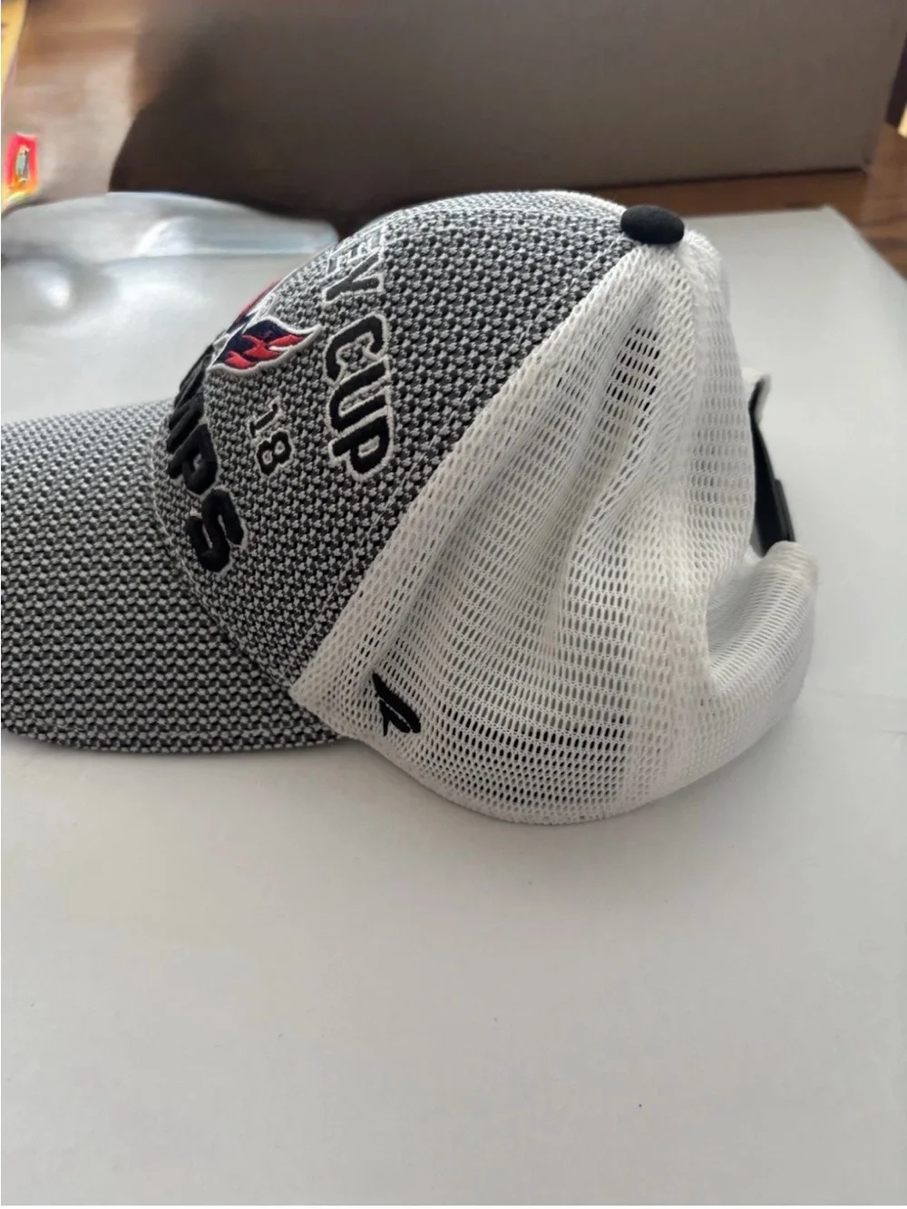 Fanatics Gray and Black CHAMPS Hat with Red/Blue Logo